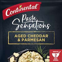 continental pasta & sauce pasta dish aged cheddar parmesan & chives 90g