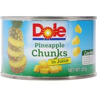dole tropical pineapple chunks in juice 227g