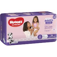 huggies ultra dry nappy pants girls size 6 (15+ kg) 28pk