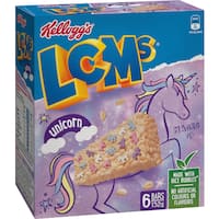 kelloggs lcms rice bubble bars unicorn 132g 6pk