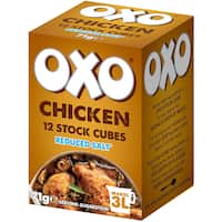 oxo chicken stock reduced salt cubes 71g 12pk