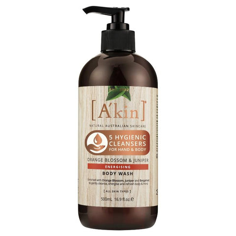 A'kin Energising Orange Blossom & Juniper Body Wash 500ml