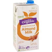 macro organic almond milk unsweetened 1L