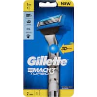 gillette mach 3 turbo 3d shavers & 2 refills 1pk