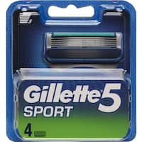 gillette 5 razor blades sport 4ea