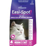 pet science easi-spot flea & worm treatment for cats 2pk