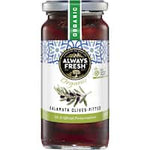 always fresh kalamata pitted olives organic 220g