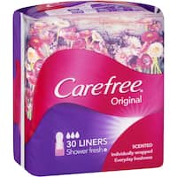 carefree panty liners shower fresh 30pk