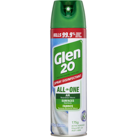 Dettol Glen 20 Disinfectant Spray Surface Crisp Linen