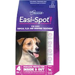 pet science easi-spot flea & worm treatment for small dogs 2pk