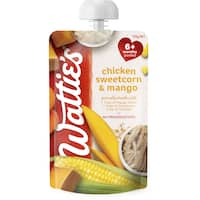 wattie's baby food 6+ months chicken, sweetcorn & mango 120g