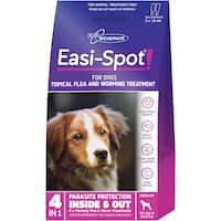 pet science easi-spot flea & worm treatment for medium dogs 2pk