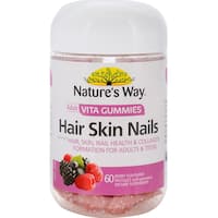 nature's way adult vita gummies hair, skin & nails 60ea