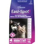 pet science easi-spot flea & worm treatment for puppies and kittens 2pk