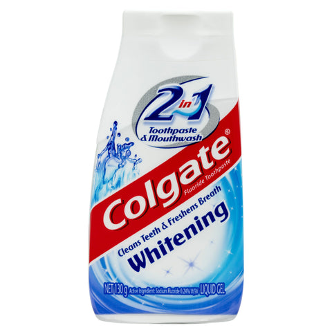 Colgate 2 in 1 Toothpaste & Mouthwash Whitening 130g