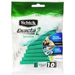 schick exacta 2 disposable shavers sensitive 10pk