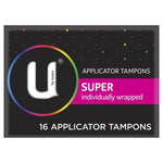 U By Kotex Super Applicator Tampons, 16 Tampons