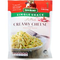san remo la pasta single snack pasta dish creamy cheese 80g