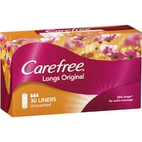 carefree panty liners long 30pk