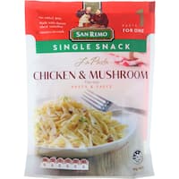 san remo la pasta single snack pasta dish chicken & mushroom 80g