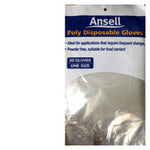 Ansell Gloves Poly Disposable 50pk