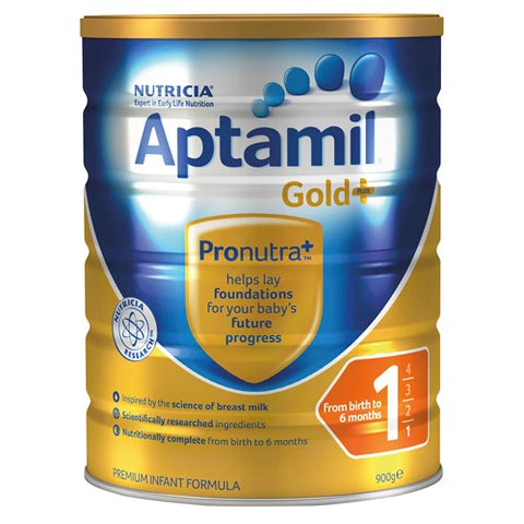 Aptamil Gold+ Stage 1 Starter From Birth Formula 0-6 Months 900g
