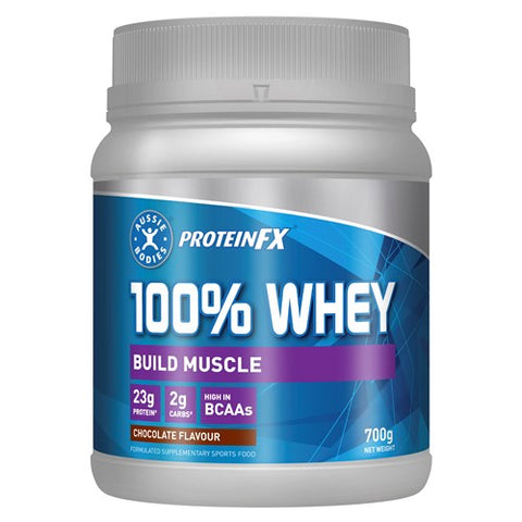 Aussie Bodies Protein Fx Protein Shake 100% Whey Chocolate Powder 700g