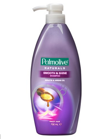 Palmolive Naturals Smooth & Shine Keratin & Argan Oil Frizzy Hair Shampoo 700ml
