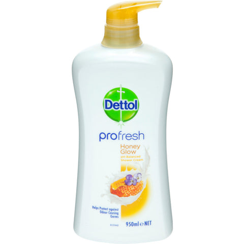 Dettol Shower Cream Profresh Honey Glow pump 950ml