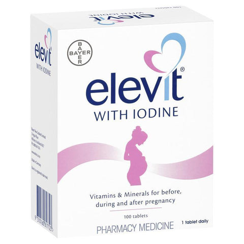 Elevit Pregnancy Multivitamin With Iodine 100 Tablets Short Dated