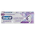 oral b toothpaste 3d white lasting enamel strong 95g