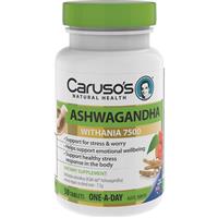 carusos natural health ashwagandha 50 tablets