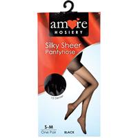 amore hosiery pantyhose black 15 denier small/medium