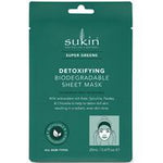 sukin super greens detoxifying sheet mask sachet
