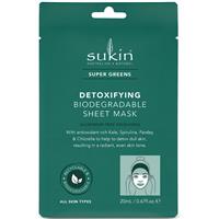 sukin super greens detoxifying sheet mask sachet