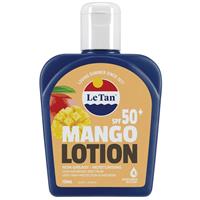 le tan spf50+ mango sunscreen lotion 125ml