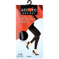 amore hosiery leggings black 120 denier small/medium