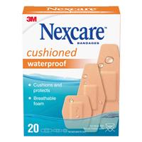 nexcare waterproof cushioned assorted plasters 20 pack