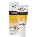wotnot spf 40 natural face sunscreen + mineral make up light bb cream