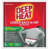 deep heat lower back & hip heating belt 1 pack