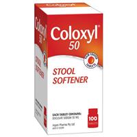 coloxyl 50mg 100 tablets filmcoat