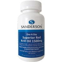 sanderson superior red krill oil 1500mg 60 capsules