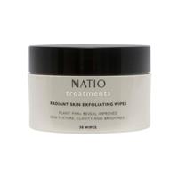 natio treatments radiant skin exfoliating wipes @ HORO