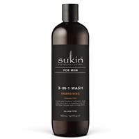sukin for men 3-in-1 wash energising 500ml