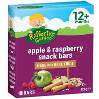 raffertys garden 12+ months fruit snack bar apple & raspberry 128g