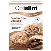 optislim 100 calorie snack double choc 4 cookies