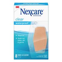 nexcare waterproof knee and elbow plasters  8 pack