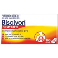 bisolvon chesty forte 8mg 100 tablets