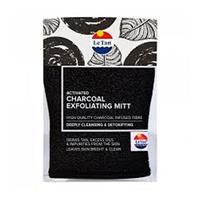 le tan charcoal exfoliating mitt