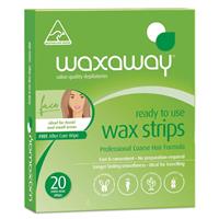 waxaway ready to use wax face 20 strips